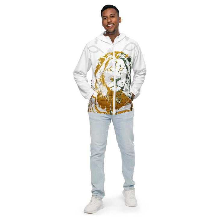 Men’s Windbreaker - White-Yellow Lion