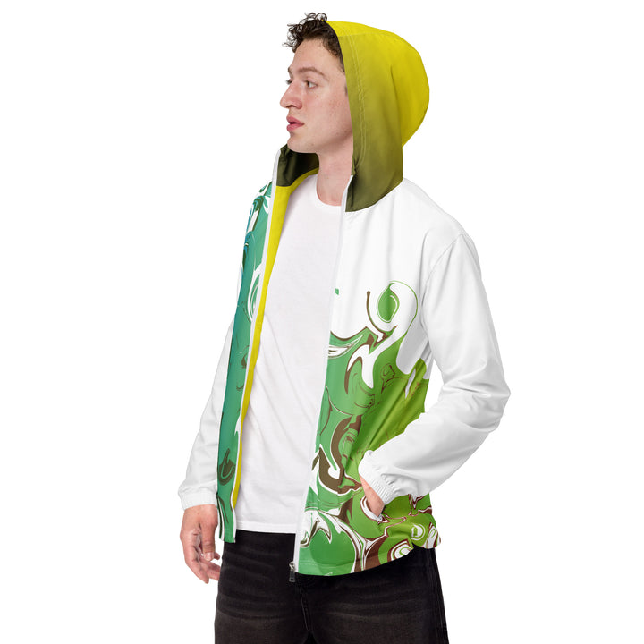 Men’s Windbreaker - Green-White Soap