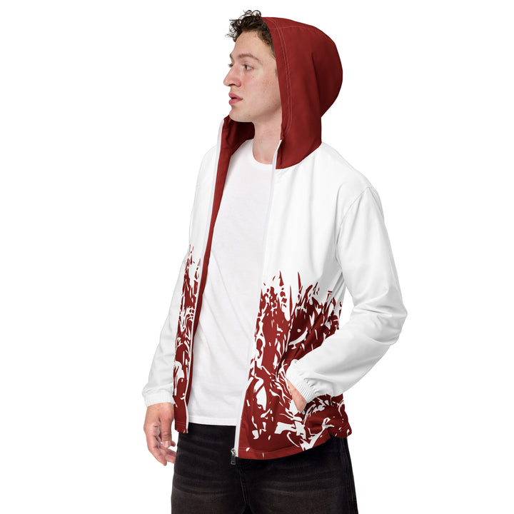 Men’s Windbreaker - Red-White Grass