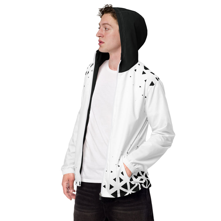 Men’s Windbreaker - White-Black Shrink