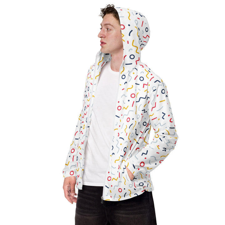 Men’s Windbreaker - White-Red Party