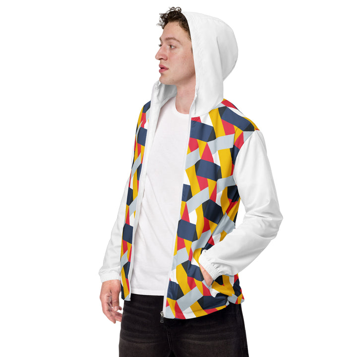 Men’s Windbreaker - White-Red Braid