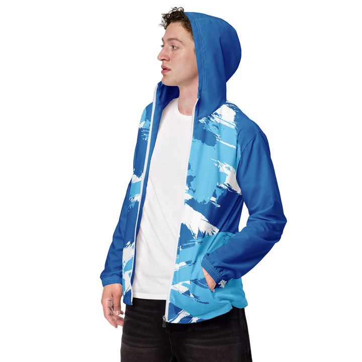 Men’s Windbreaker - Blue-White Ocean