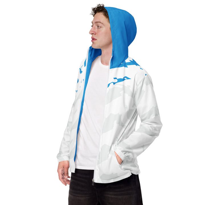 Men’s Windbreaker - Grey-Blue Fin