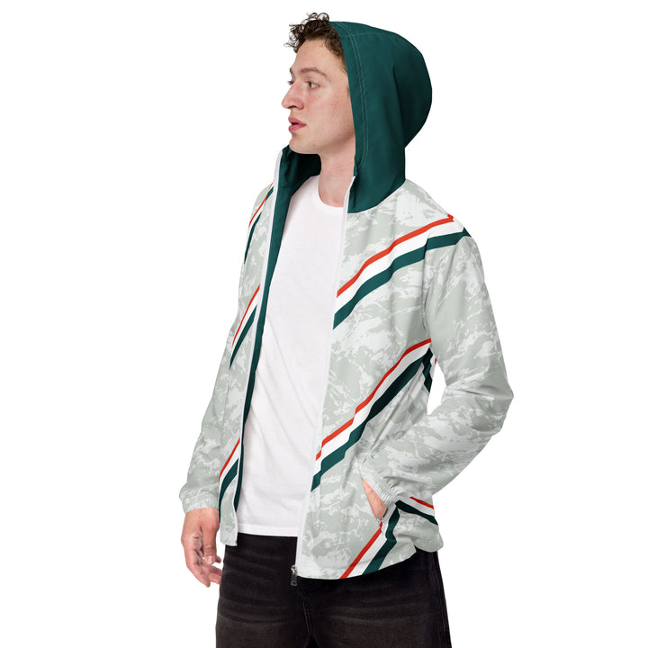 Men’s Windbreaker - Grey-Green Band