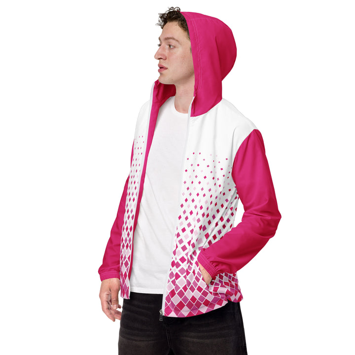 Men’s Windbreaker - White-Pink Fade