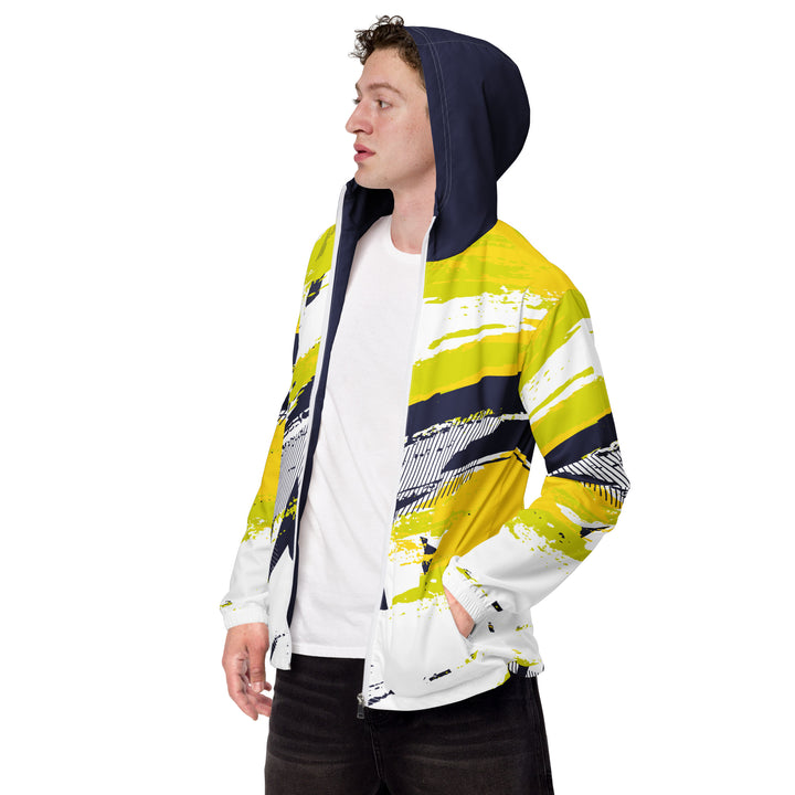 Men’s Windbreaker - White-Yellow Basic