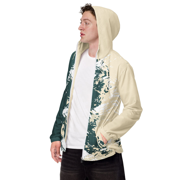 Men’s Windbreaker - Beige-Green Capture