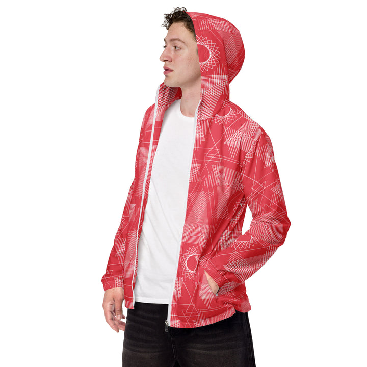 Men’s Windbreaker - Red-White Twist