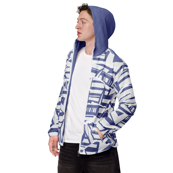 Men’s Windbreaker - White-Blue Ship