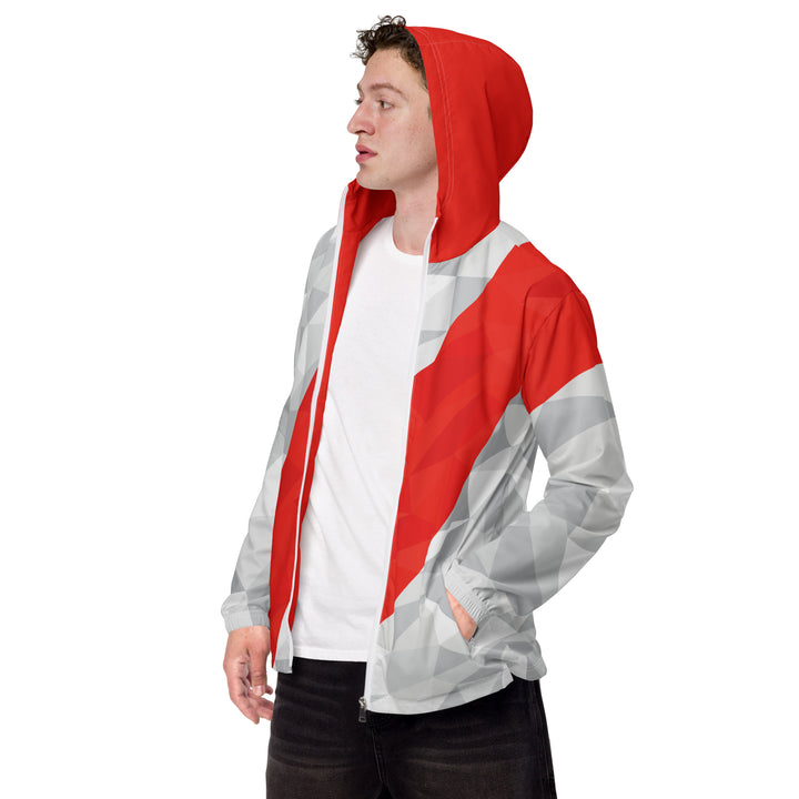 Men’s Windbreaker - Grey-Red Winner