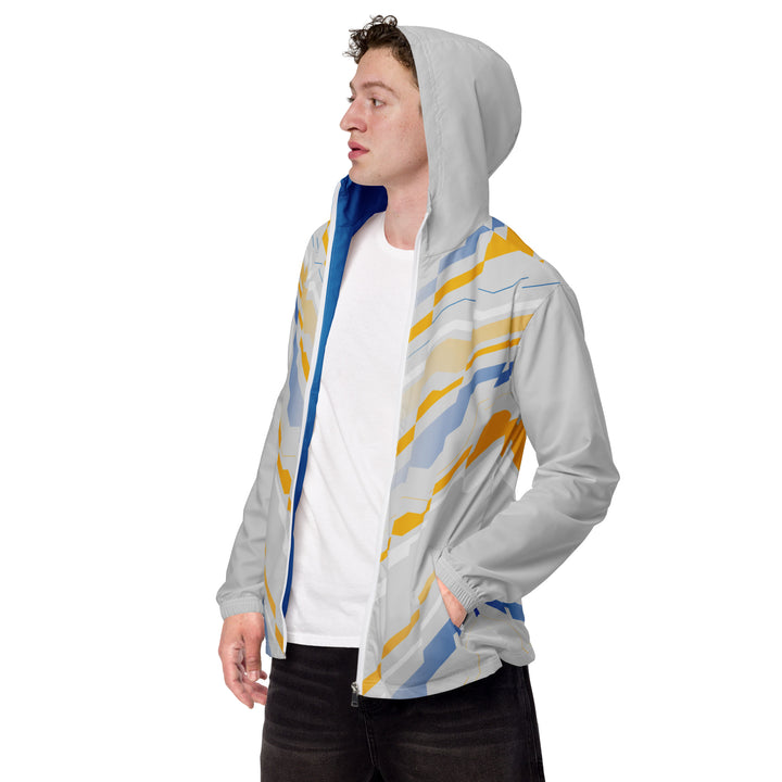 Men’s Windbreaker - Grey-Yellow Formation