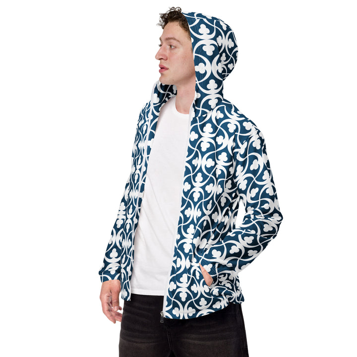 Men’s Windbreaker - Blue-White Straight