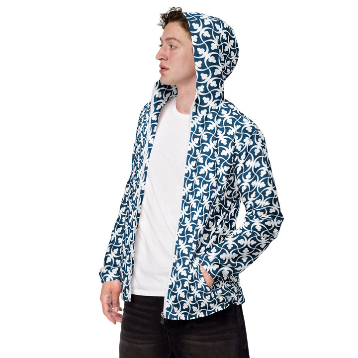 Men’s Windbreaker - Blue-White Slant