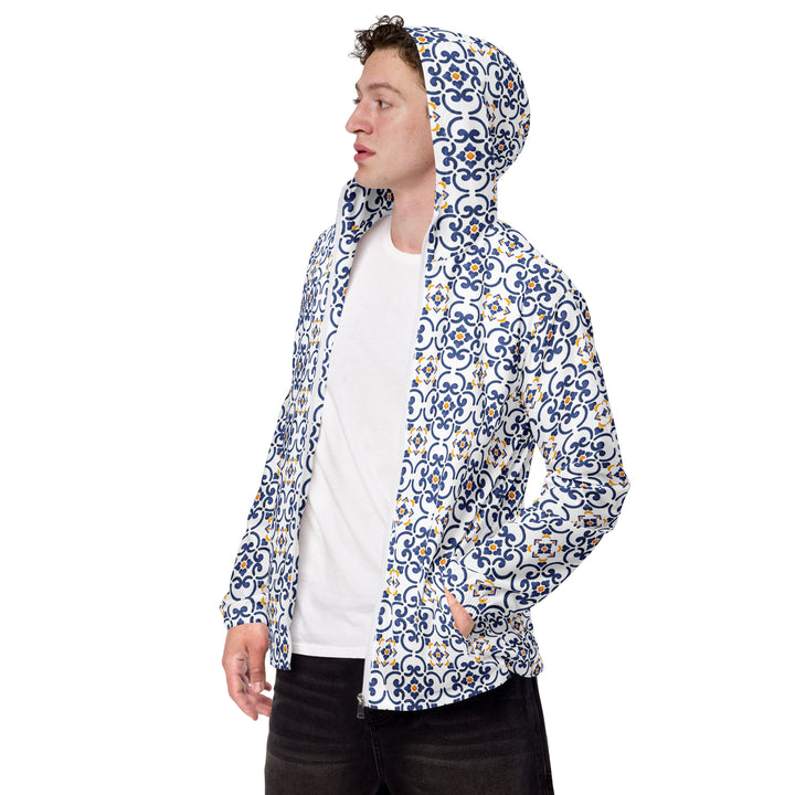 Men’s Windbreaker - Blue-Yellow Tiles