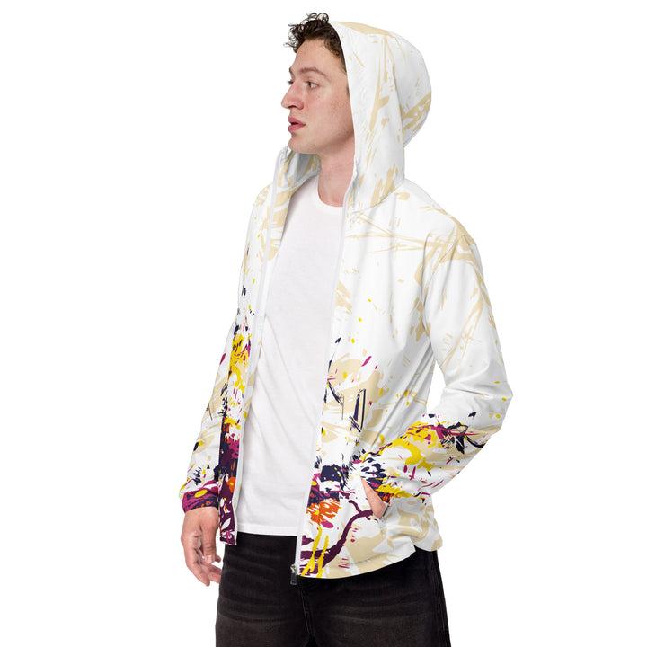 Men’s Windbreaker - White-Purple Burst