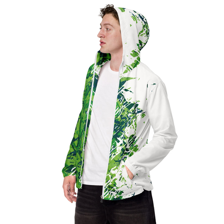 Men’s Windbreaker - Green-White Park