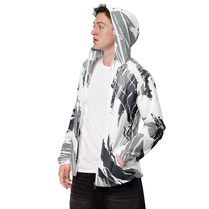 Men’s Windbreaker - White-Grey Twist