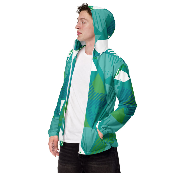 Men’s Windbreaker - Green-White Home