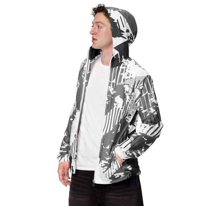 Men’s Windbreaker - White-Gray Track