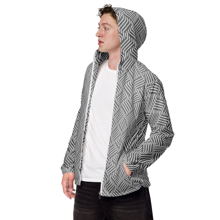 Men’s Windbreaker - Grey-White Lap