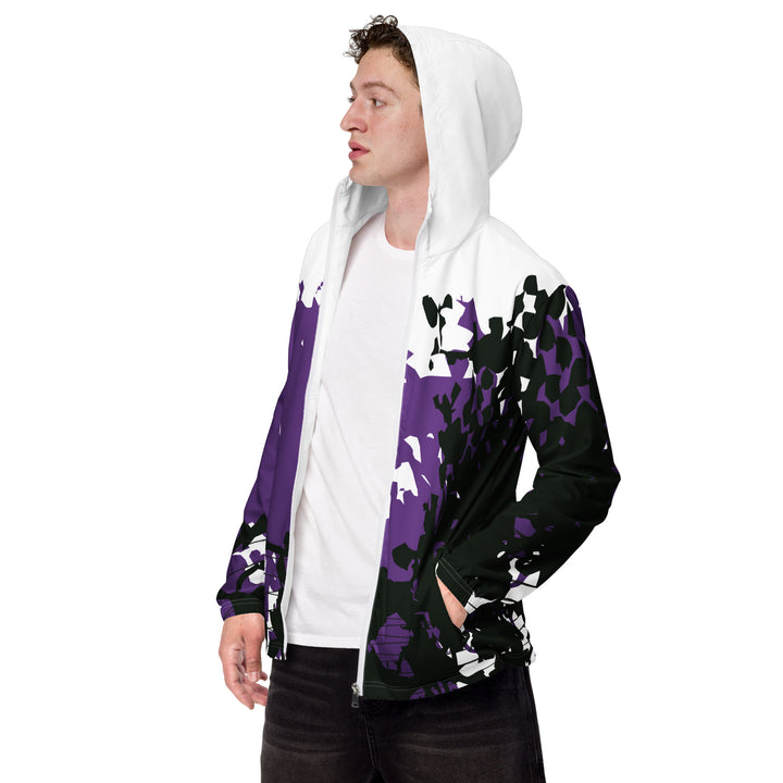 Men’s Windbreaker - White-Purple Beast