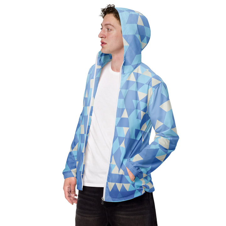 Men’s Windbreaker - Blue-White Triangle