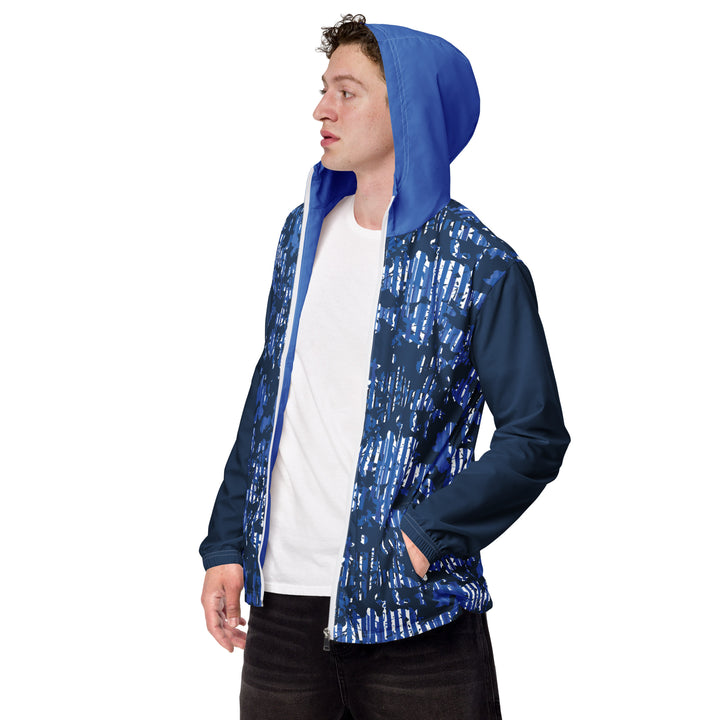 Men’s Windbreaker - Blue-White Camouflage