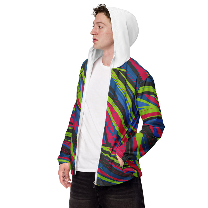 Men’s Windbreaker - Red-Green Sharp