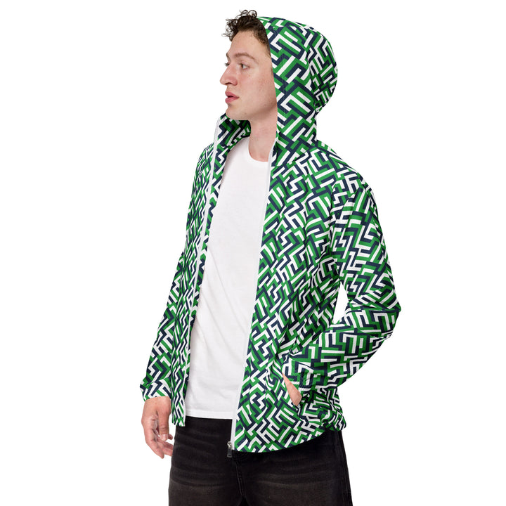 Men’s Windbreaker - Green Maze