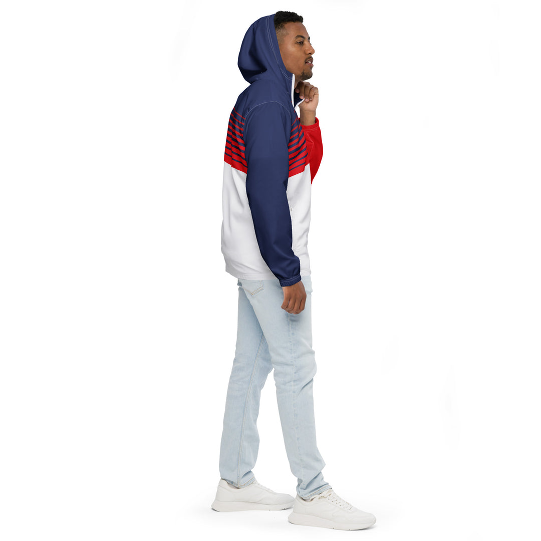 Men’s Windbreaker - White-Red Transition