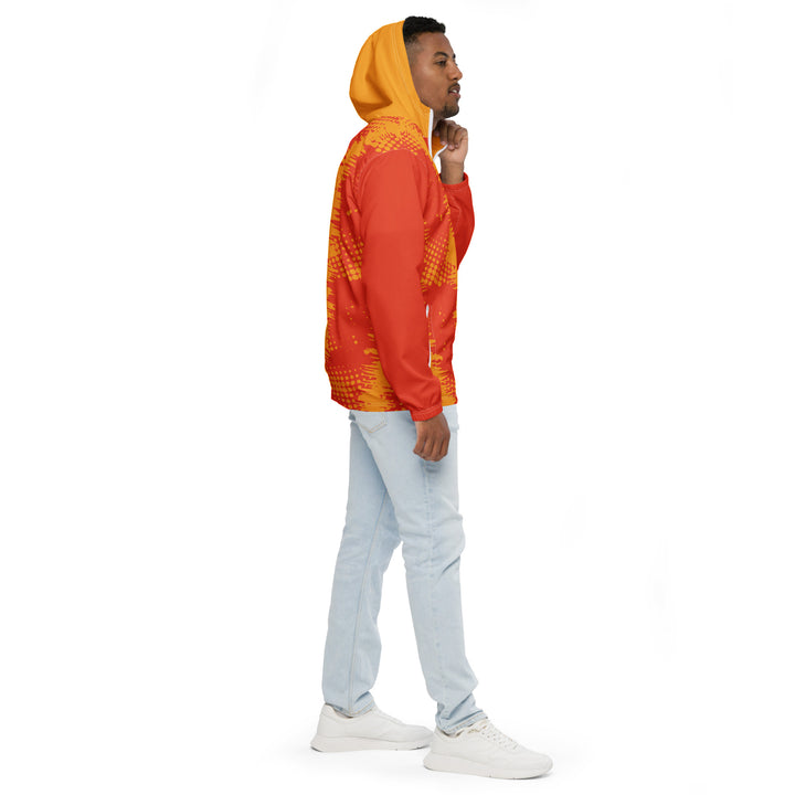 Men’s Windbreaker - Orange-Yellow Grunge