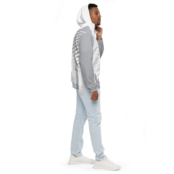 Men’s Windbreaker - Grey-White Tracks