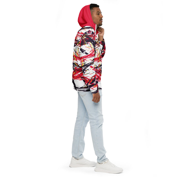 Men’s Windbreaker - White-Red Chaos