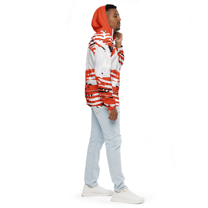 Men’s Windbreaker - White-Orange Fair