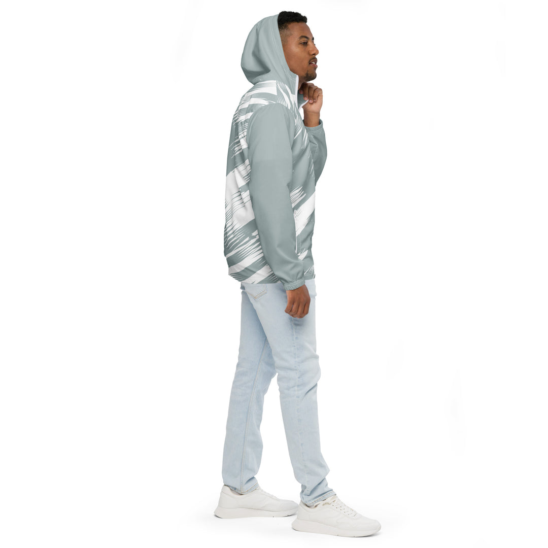 Men’s Windbreaker - Grey-White Stream