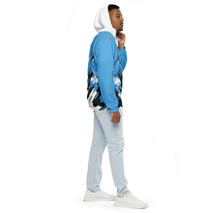 Men’s Windbreaker - Blue-White Splash