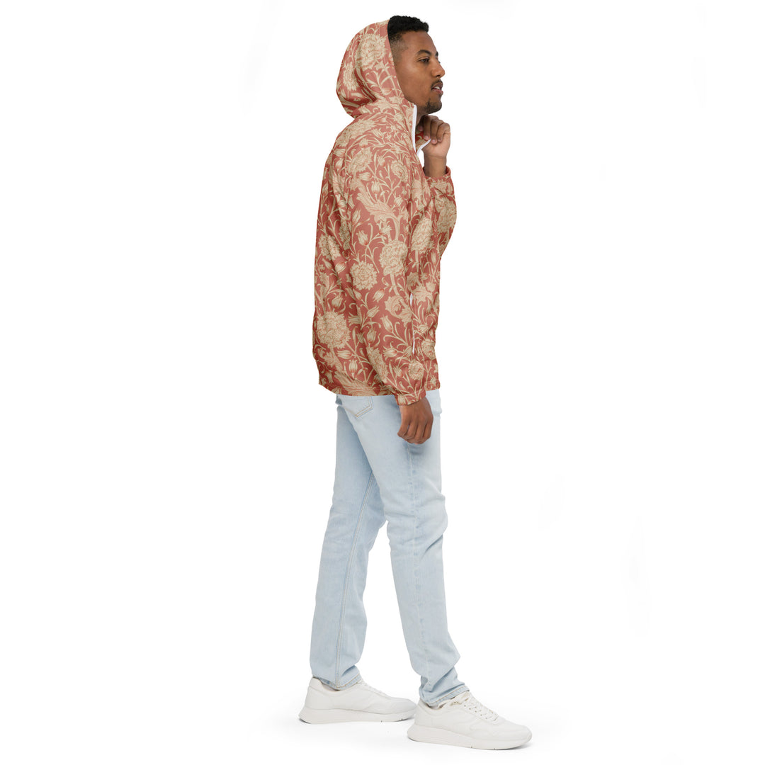 Men’s Windbreaker - Orange-Beige Flower