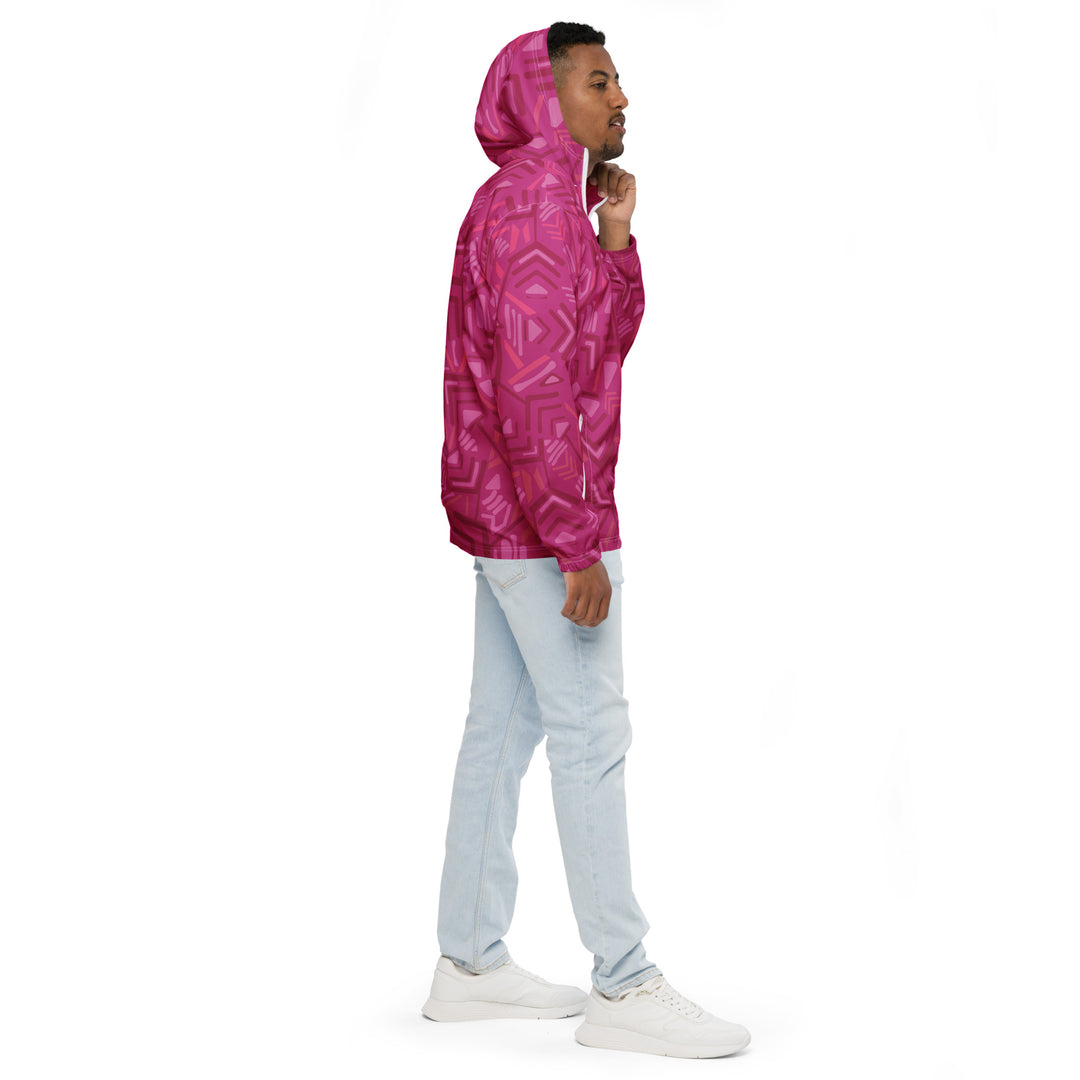 Men’s Windbreaker - Pink Arrow