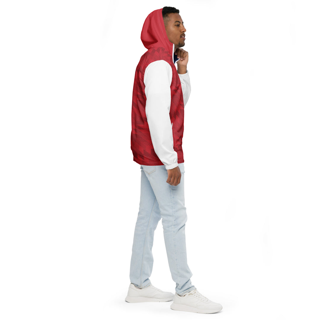 Men’s Windbreaker - Red-White Missile