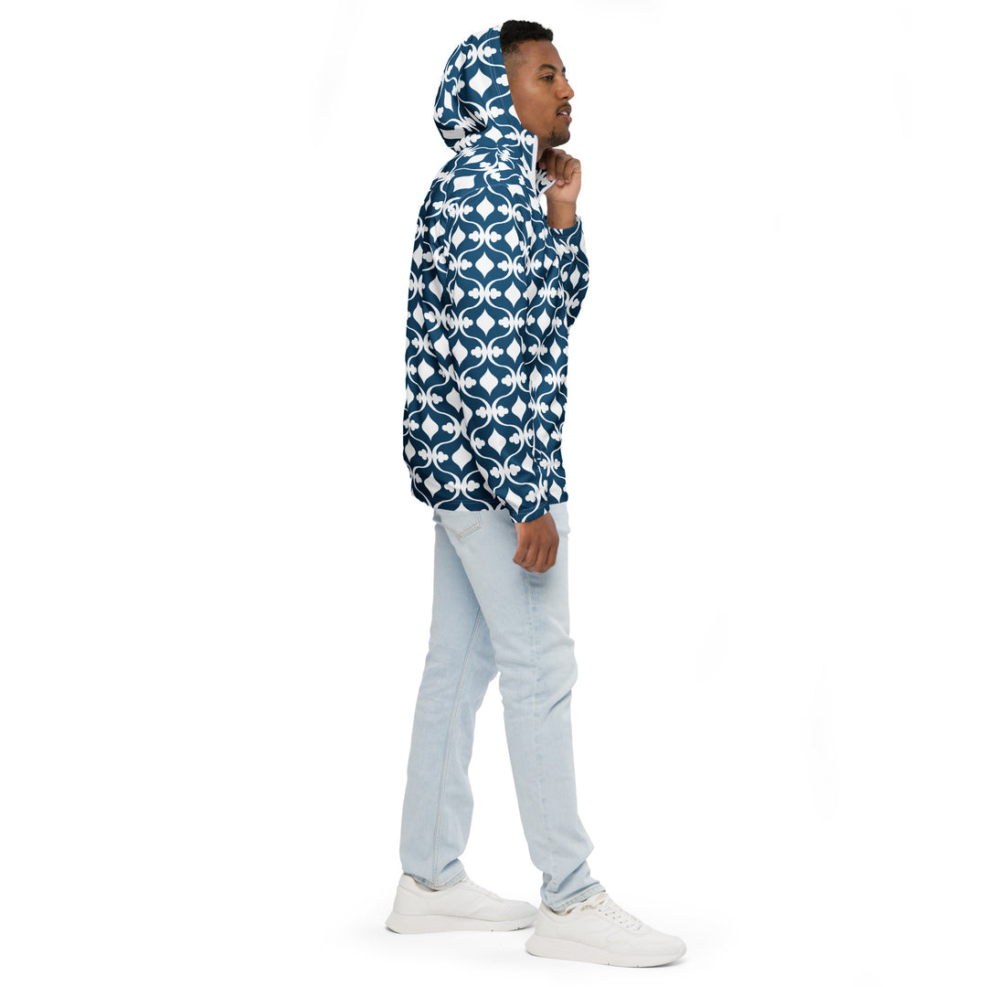 Men’s Windbreaker - Blue-White Gem