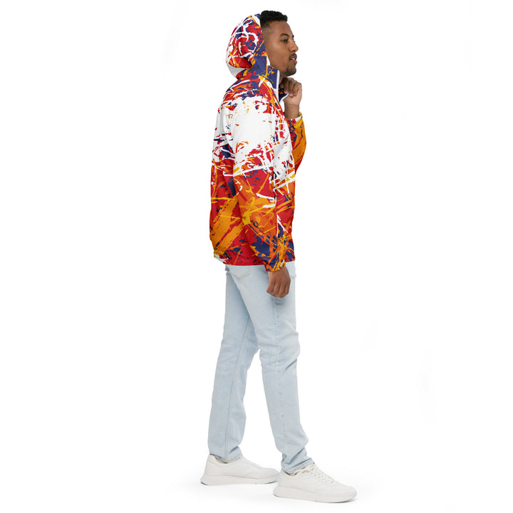 Men’s Windbreaker - White-Orange Rage