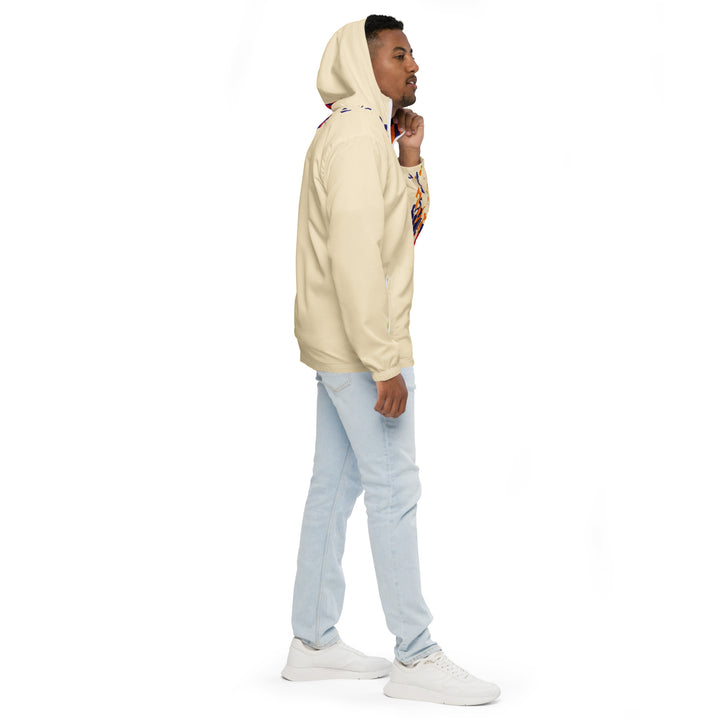 Men’s Windbreaker - Beige-Red Vanish