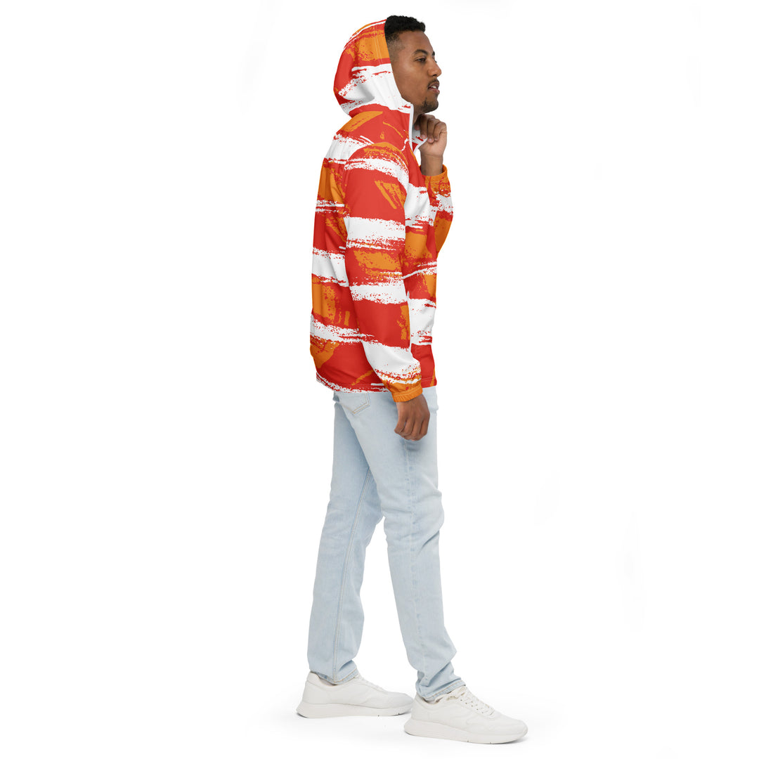 Men’s Windbreaker - White-Orange Strike