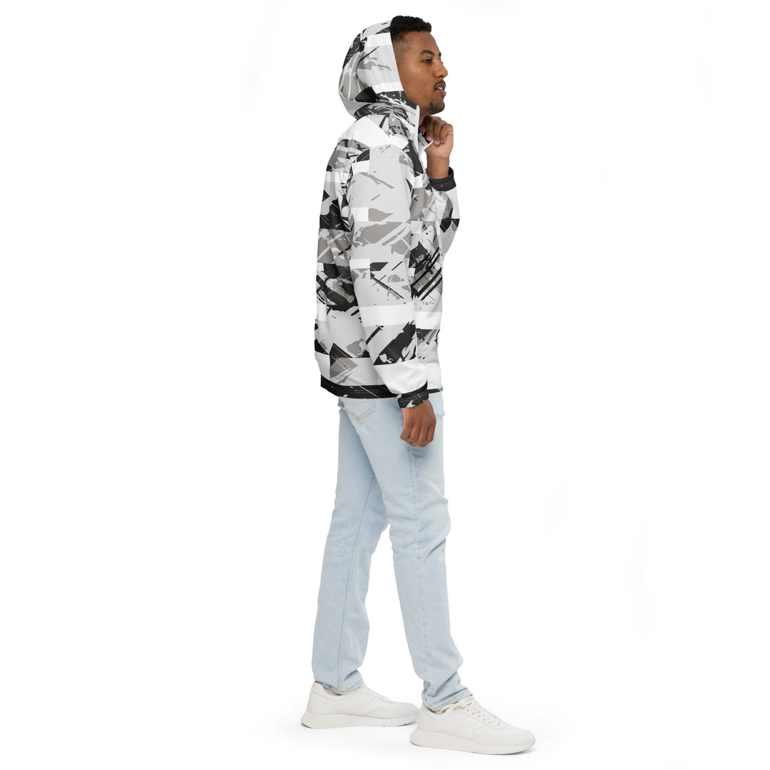 Men’s Windbreaker - White-Grey Casual