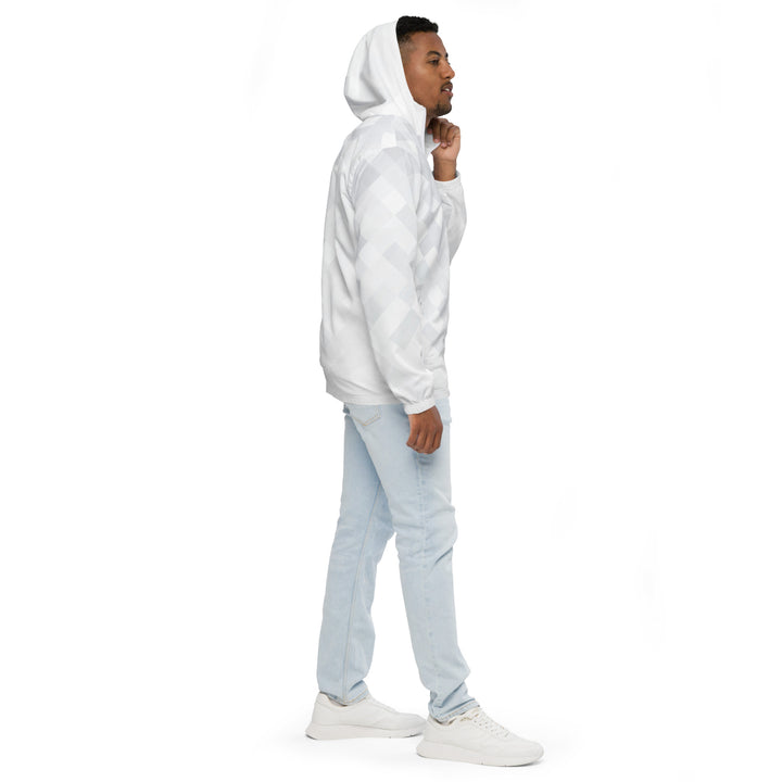 Men’s Windbreaker - White Square