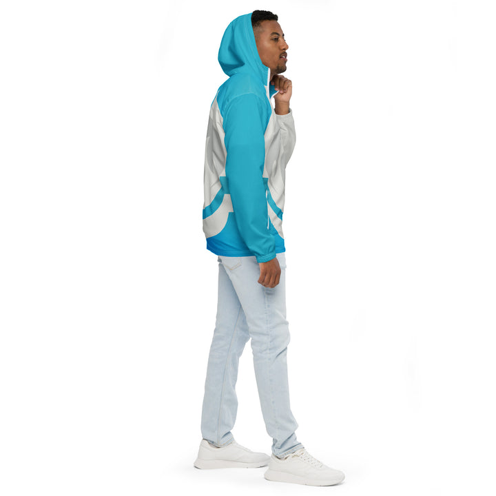 Men’s Windbreaker - White-Blue Blast