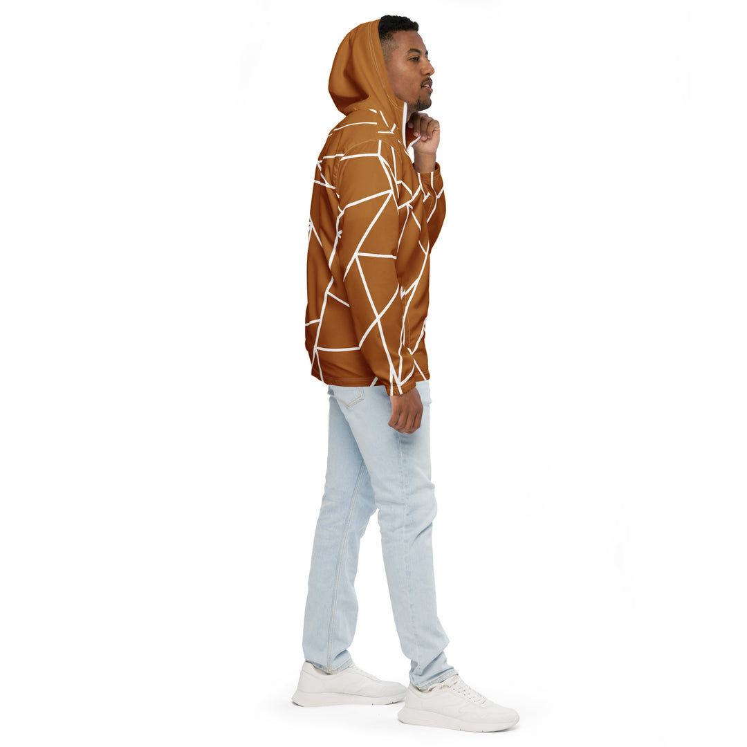 Men’s Windbreaker - Brown-White Triangle