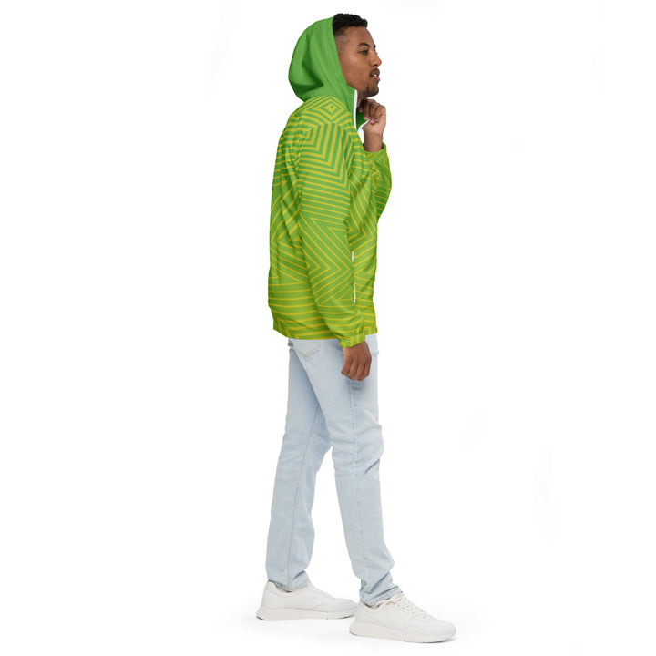 Men’s Windbreaker - Green-Yellow Star