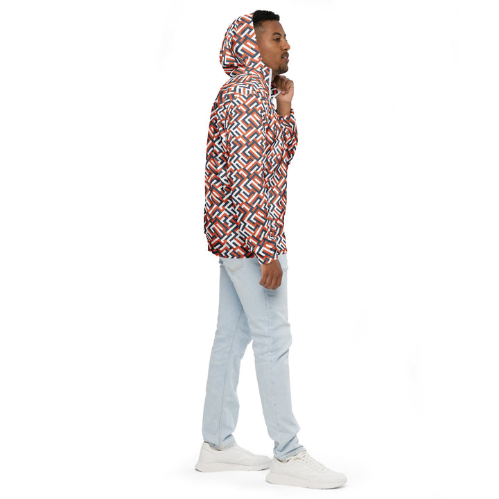 Men’s Windbreaker - Orange Maze